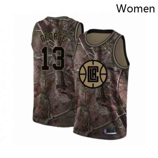 Womens Los Angeles Clippers 13 Paul George Swingman Camo Realtree Collection Basketball Jersey